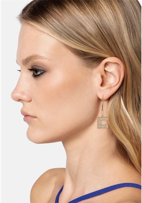 Women's logo earrings with rhinestones ELISABETTA FRANCHI | OR70A42E2U95